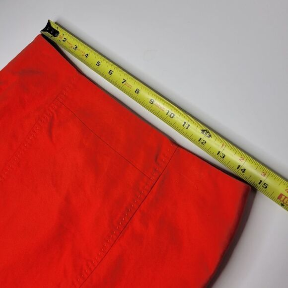 8P LOFT red orange back zip PENCIL SKIRT 8 petite - Picture 3 of 11